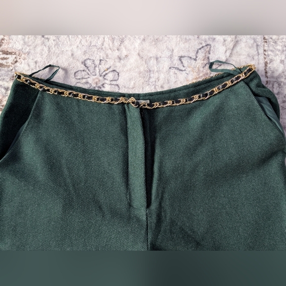 Elegant Green Jacket and Pants Combo with Gold Trim - Picture 7 of 16